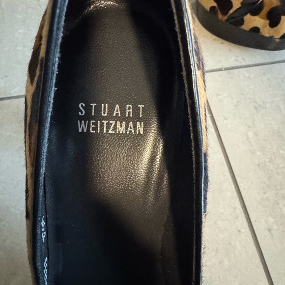 Stuart Weitzman Animal Print Peep Toe Heels - Picture 6 of 9